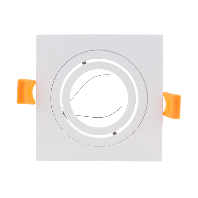JOYINLED 2/10PCS Black White LED Spotlights Frame Square Fixture Holders Adjustable Downlight Cutout 70mm for MR16 GU10 Bulb