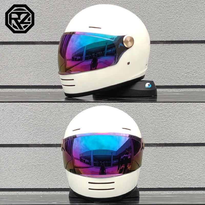 ORZ Motorcycle Helmet DOT Certification Retro Full Face Off Road Helmet Cascos Para Motos Capacete Casco Moto