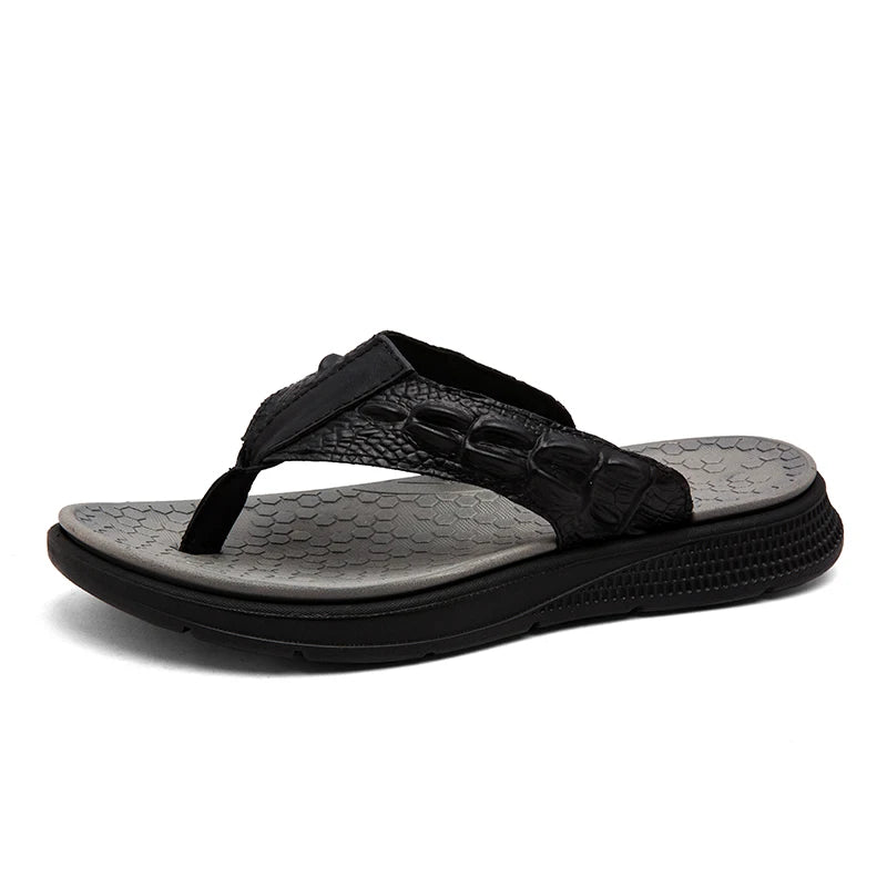 Men's Thick Platform Flip‑Flops Comfort Cushioned Non‑Slip Thong Sandals Lightweight Summer Beach Outdoor Walking Slippers