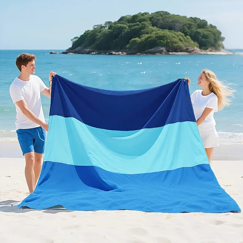 1pc Outdoor beach picnic mat with moisture-proof portable storage bag,ideal choice for beach travel and camping. 4-7 people.