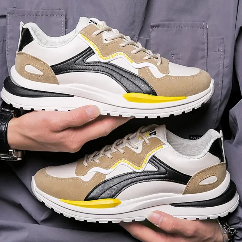Men's casual sneakers shoes Four seasons new breathable non-slip soft-sole outdoor walking shoes lightweight sports running shoe