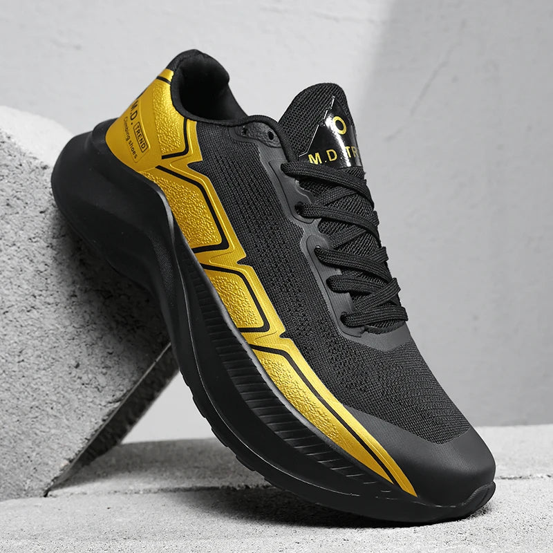 Mens Running Shoes 2025 New Breathable Lightweight Casual Jogging Gym Training Shoes Fashion Thick Sole Mesh Sneakers for Men