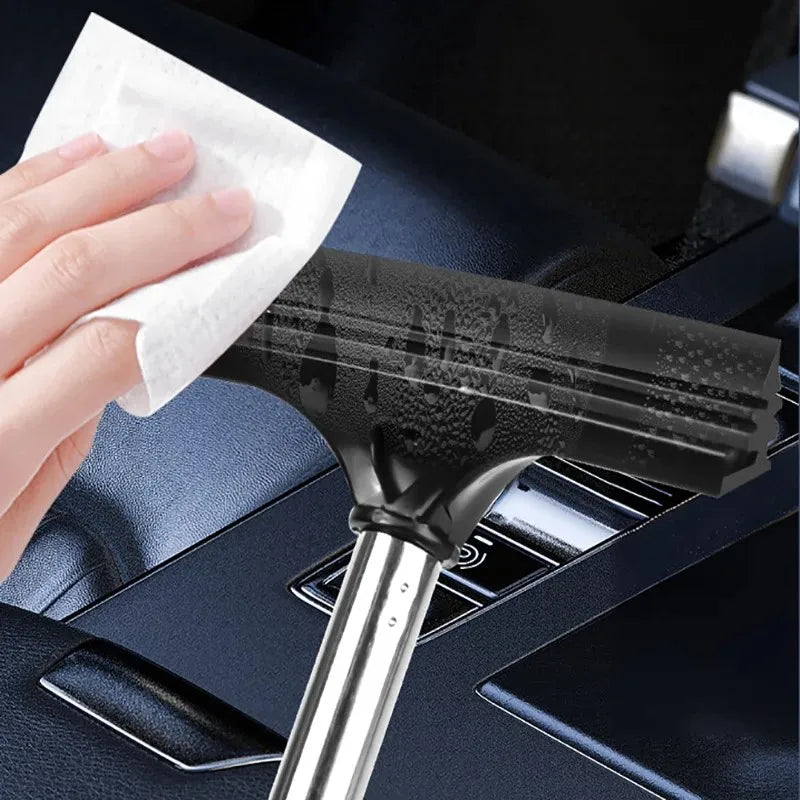 SEAMETAL Car Rearview Mirror Wiper Telescopic Soft Handle Auto Glass Cleaning Tools Defogger Brush Wiper Blade Car Accessories