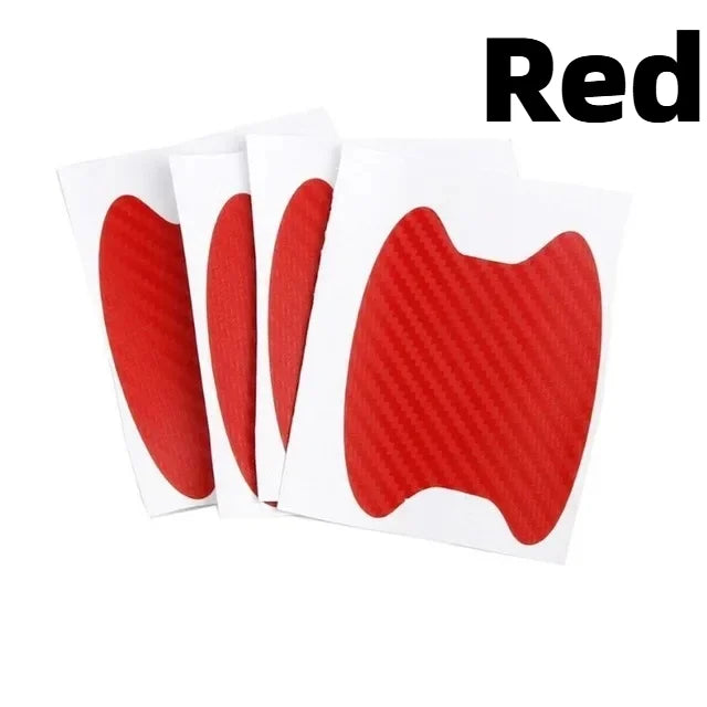 4pcs Car Door Sticker Carbon Fiber Scratch Resistant Cover Auto Handle Protection Film Exterior Styling Car Additions.