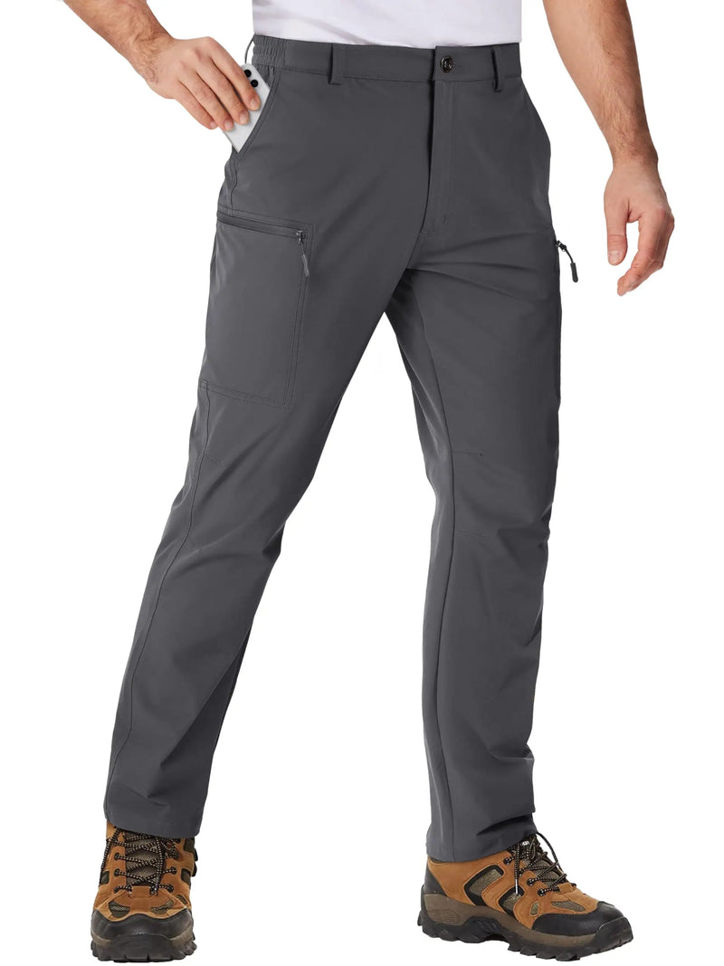 TACVASEN Waterproof Lightweight Hiking Pants Mens Ripstop Quick Dry Cargo Work Pant Outdoor Trekking Hard-wearing Trousers Male