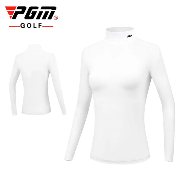 PGM golf Women Long Sleeve T Shirts Autumn Winter Keep Warm Outdoor Sports Bottoming Shirt Ladies Slim Fit YF389