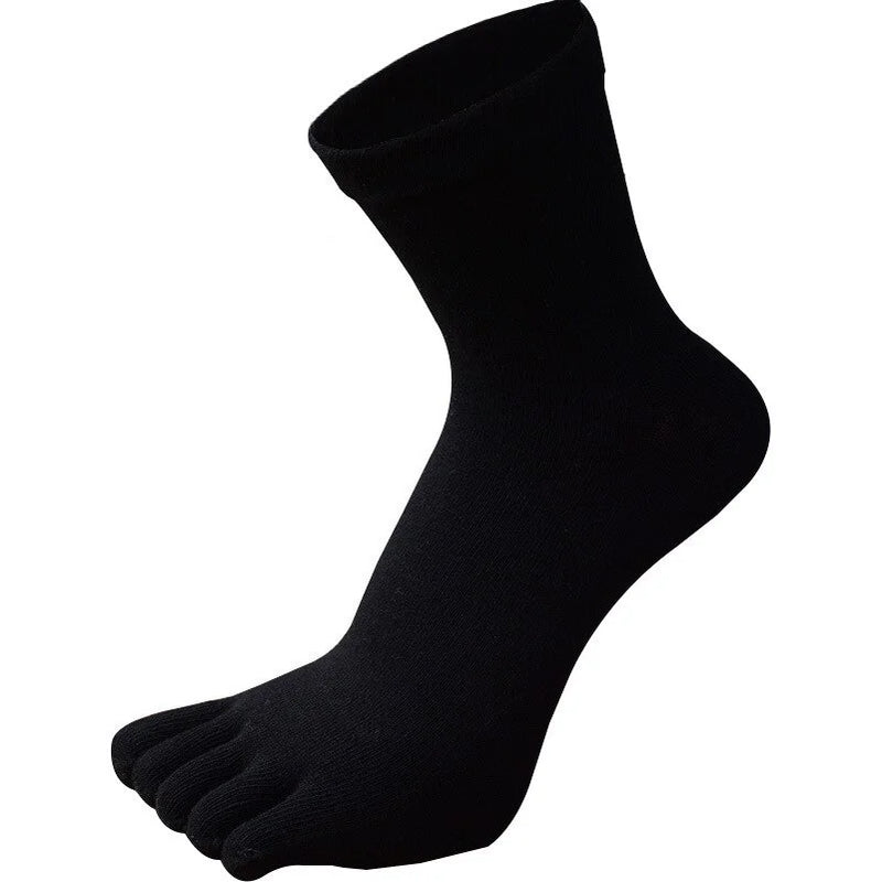 WRELS 1/2/3 Pairs Running 5 Finger Socks Moisture Wicking Toe Socks Women Anti‑Blister Breathable Hiking Athletic Crew Socks