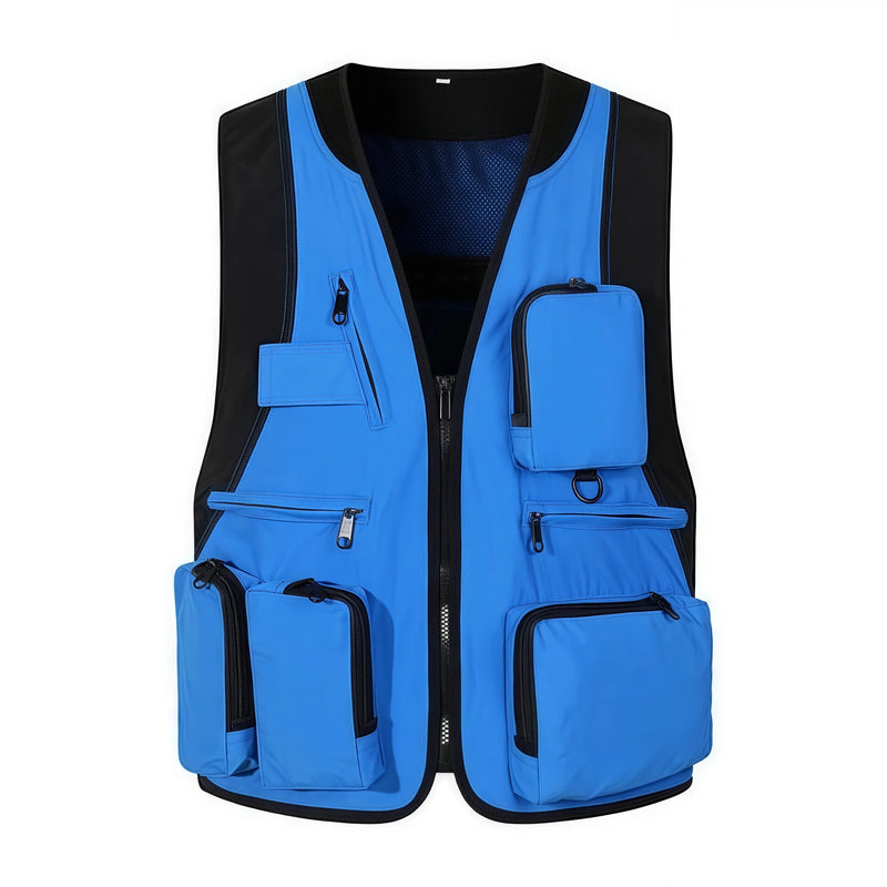 Men's Trendy Multi-Pocket Vest Functional Photographer Vest Work Clothes Korean-Style Trendy Workwear Custom Logo Printing