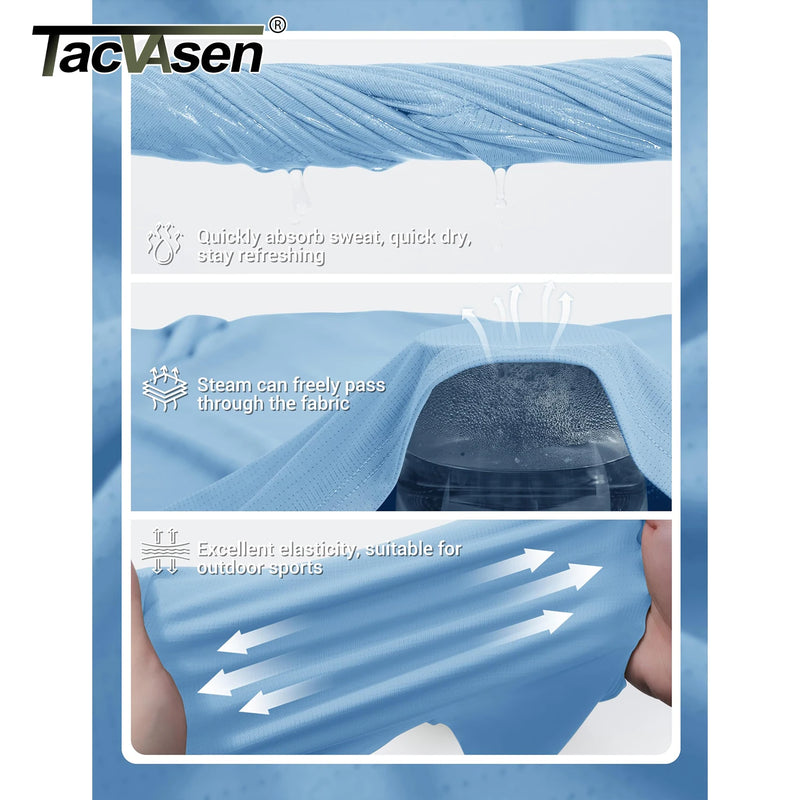 TACVASEN Lightweight Athletic T-Shirts Men's Quick Dry Workout Gym Tops Short Sleeve Running Tee Shirt Performance Activewear