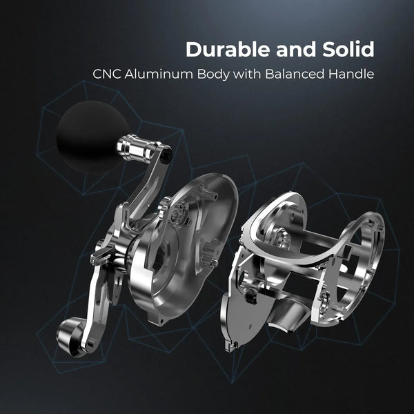 Piscifun Alijoz Alinox 300 Low Profile Baitcasting Reel 15KG Max Drag 9 Bearings Aluminum Frame Freshwater Saltwater Reels
