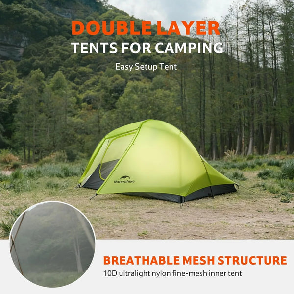 Naturehike 2025 New Star Trail Ultralight 3-Season Hiking Tent Waterproof Ventilated Breathable Single Camping Tent