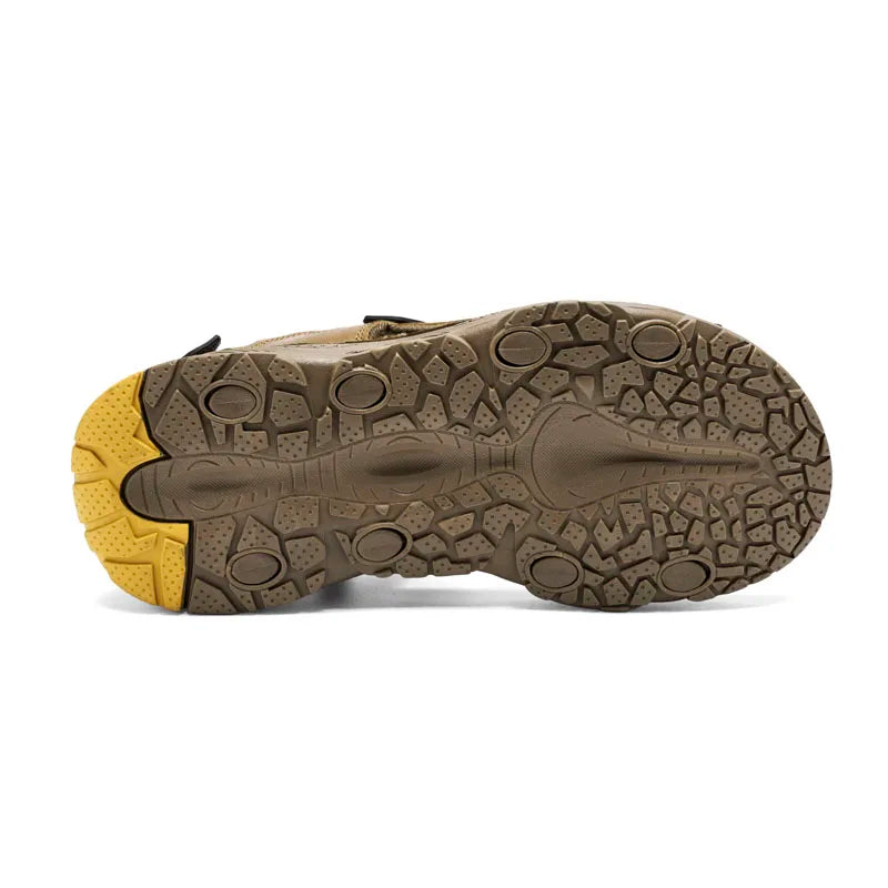 Summer Retro Sandals For Men Genuine Leather Sandals Outdoor Shoes Beach Verano Sandale Homme Sandalias Hombre