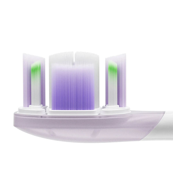 ក្បាលជំនួសច្រាសដុសធ្មេញ MIJIA Sonic-Sweep Pro (កញ្ចប់ 3) - ស្រូបយកឆក់ រំលឹកពណ៌អាហារ រចនាគ្មានទង់ដែង