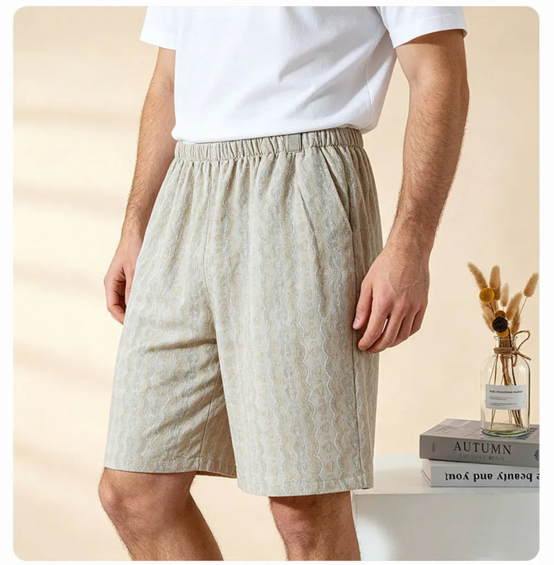 Summer Couple Sleepong Pants 100% Cotton Gauze Men's and Women's Thin Loose Home Pants Elastic Waist Shorts Pajama Pants