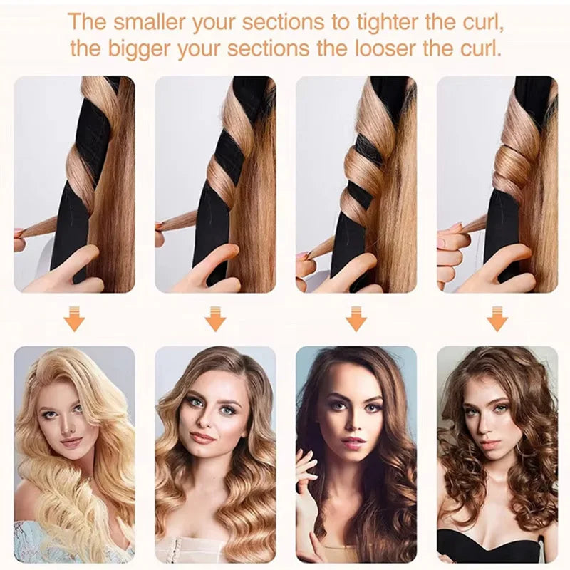 Hatless curling iron; heatless curling rod; night soft curls, heatless curling tube, satin curling rod head，Lady's hair curlers