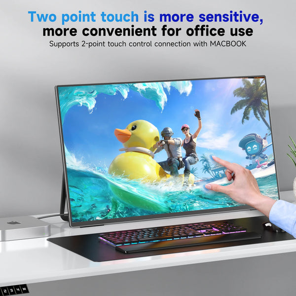 ម៉ូនីទ័រលើតុចល័ត UPERFECT UMax 24 2K អេក្រង់ប៉ះទំហំ 24.5 អ៊ីញ 165Hz អេក្រង់ IPS ភ្ជាប់ជញ្ជាំង សម្រាប់កុំព្យូទ័រយួរដៃ PC Mac XBOX PS5 លេងហ្គេម