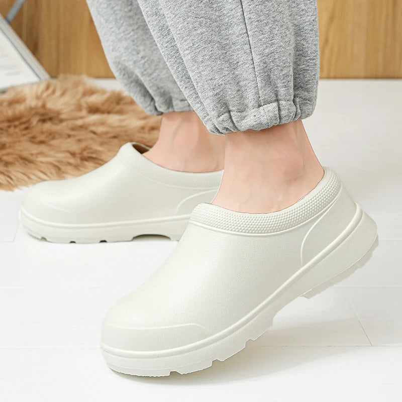 Hotel Chef Shoes Four Seasons Waterproof Non-Slip Oil-Proof Kitchen Work Shoes Light Outdoor Men's Casual Labor Insurance Shoes