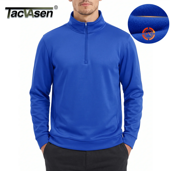 TACVASEN Mens Quarter Zip Fleece Sports Pullover Lightweight Sweatshirts Warm Golf Thermal Sweater Casual Athletic Hoodie Shirts