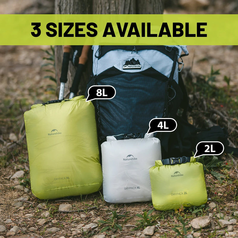 Naturehike2025 New Outdoor Ultralight Roll Top PU2000+ Waterproof Storage Bag Picnic Camping Drinking Water Storage Bag