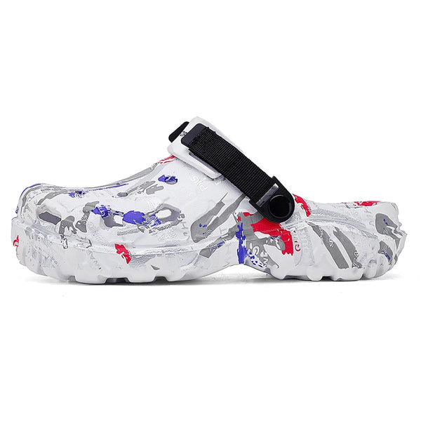 Plus Big Size 48 49 50 51 Summer Rubber Sandals Men Clogs Garden Shoes Zuecos Hombre Cholas Man Clog Beach Shoes Wide Foot