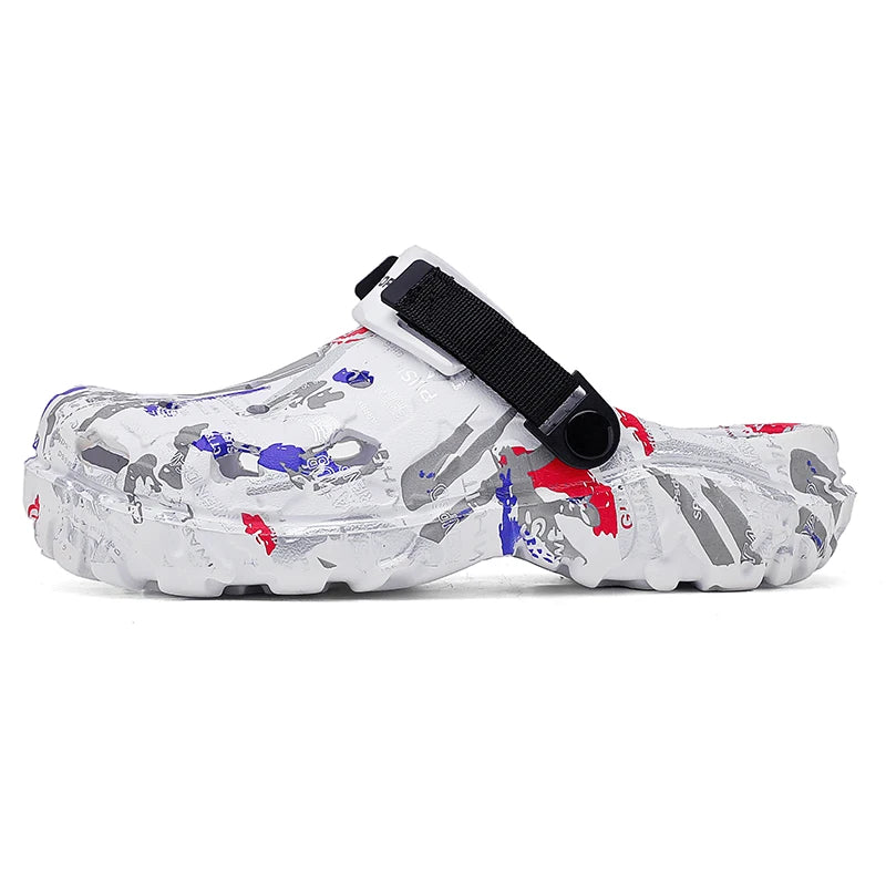 Plus Big Size 48 49 50 51 Summer Rubber Sandals Men Clogs Garden Shoes Zuecos Hombre Cholas Man Clog Beach Shoes Wide Foot