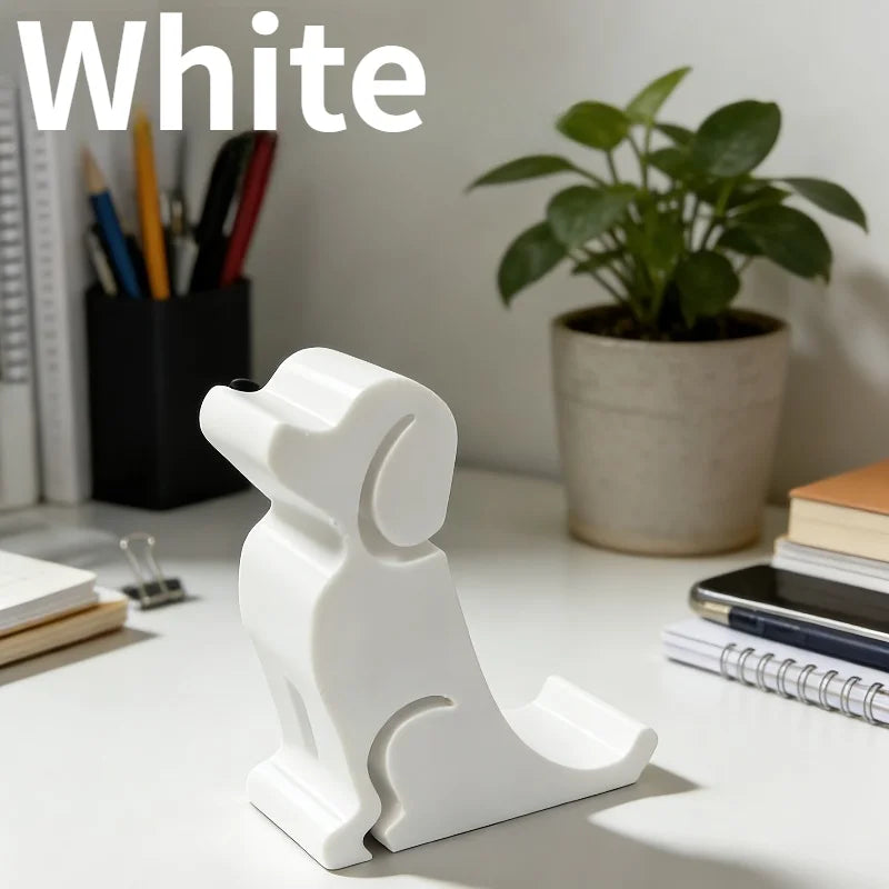 1pc 3D Cute Dog Phone Holder | PLA Material, Ideal for Office Desk, Bedroom, Living Room. phone holder,Two colors to choose from