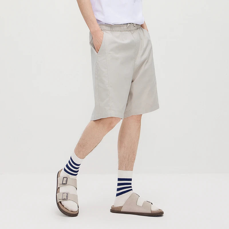 Semir Men Pants Casual Elastic Drawstring Waist Loose Straight Leg Comfortable Soft 2026 Summer Casual Daily Wear Top