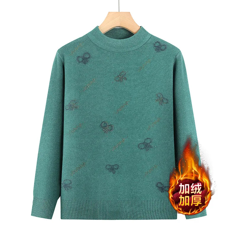 Pulls Femmes New Sweaters & Jumpers Hot Velvet Autumn Winter Woman Clothing Fleece Warm Knitwear Long Sleeve Tops Female M-3XL
