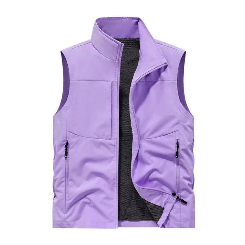 2026 Causal Hiking Fishing Vest Men Waterproof Windproof Sleeveless Running Jacket Motorcycle Outdoor  Biker Vest Men Clothing