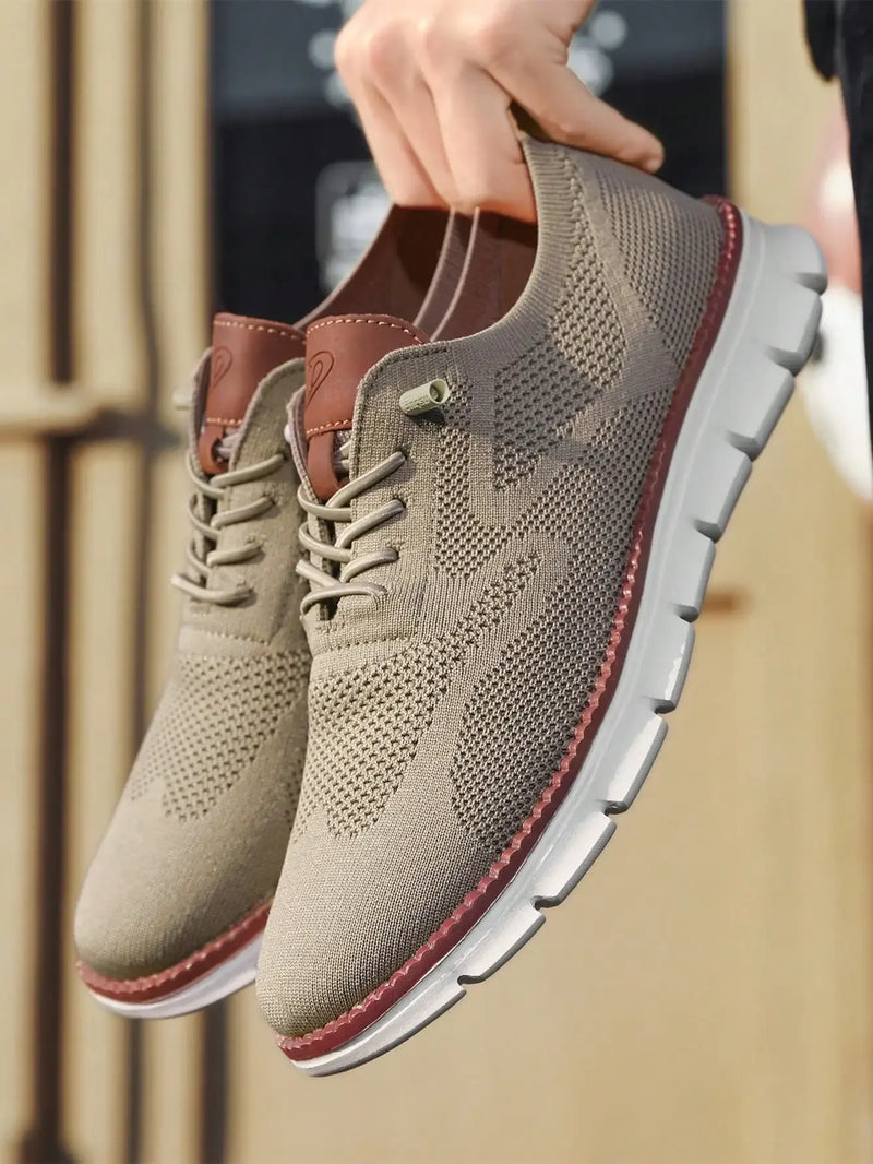 Men Flying Woven Brogue Dress Shoes Breathable Lightweight Business Casual Walking Sneakers for Men Extra Large Size EU 48 49 50