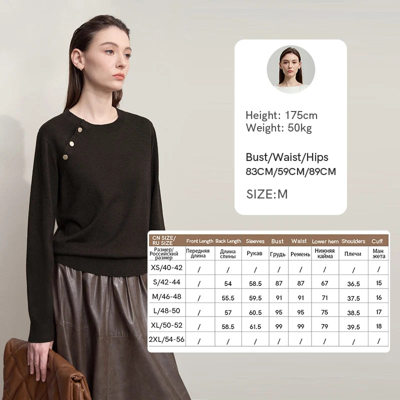 AMII Ladies Sweater 2026 Autumn New Solid Color Pullover Tops For Woman Long-sleeved O-neck Loose Casual Female Clothing12523096