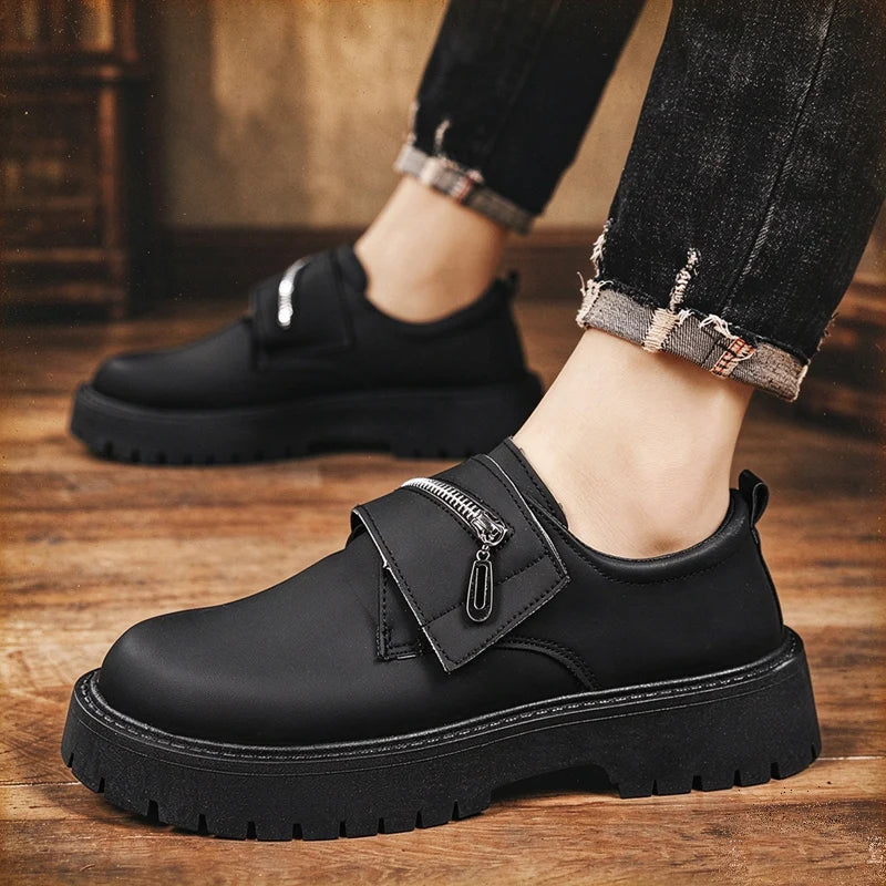 Men's business dress shoes four seasons breathable light soft-sole non-slip Joker tooling leather shoes fashion outdoor walking