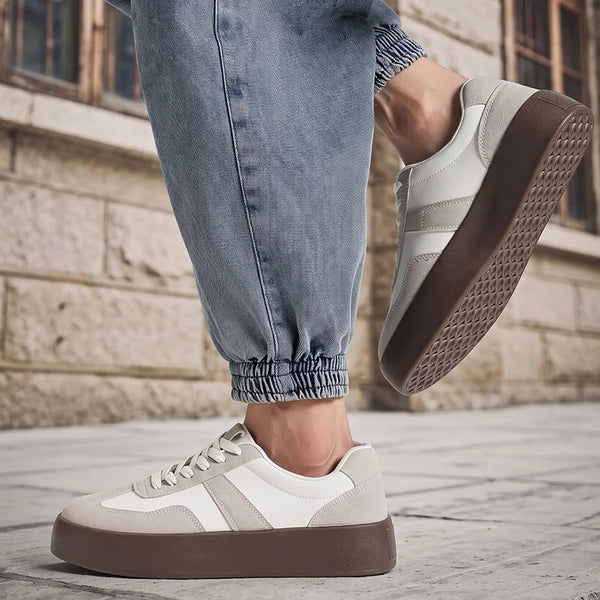 Men Women's Retro Height Increasing Casual Shoes Soft Sole Four Seasons Breathable Comfortable Outdoor Couple Walking Sneakers