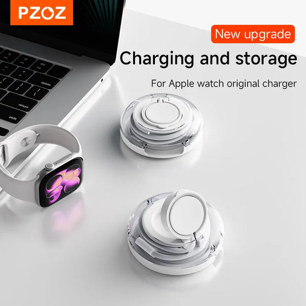 PZOZ storage box For Apple Watch Ultra 3 2 Series S11/10/9/8/7/6/5/SE Watch Charging stand dock Type‑C USB cable organizer Case