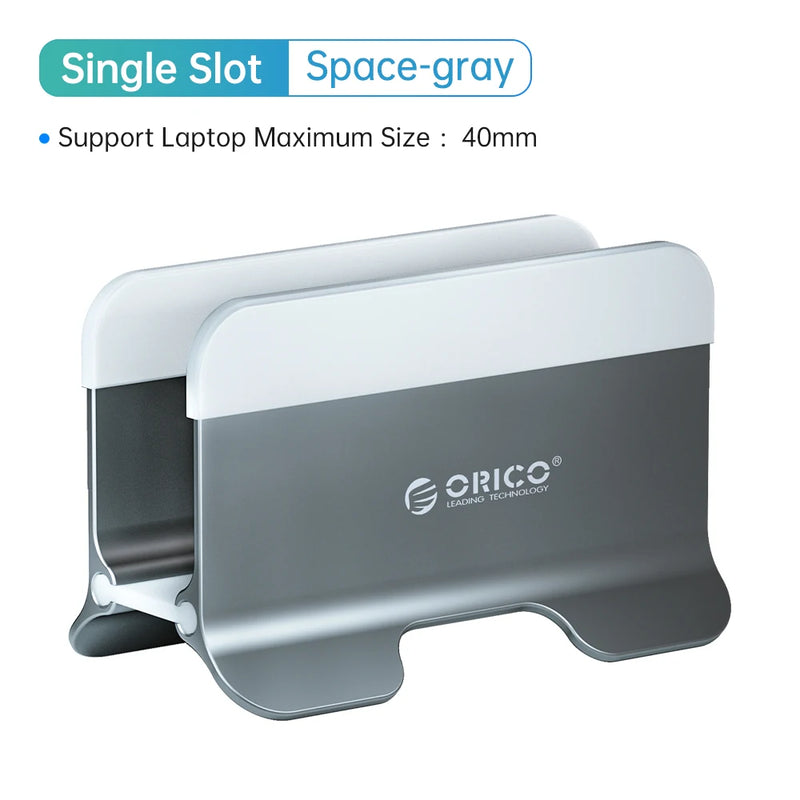 ORICO Aluminum Vertical Laptop Stand Gravity Locking Holder Desktop Notebook Stand Tablet Stand for Storage MacBook Dell Samsung