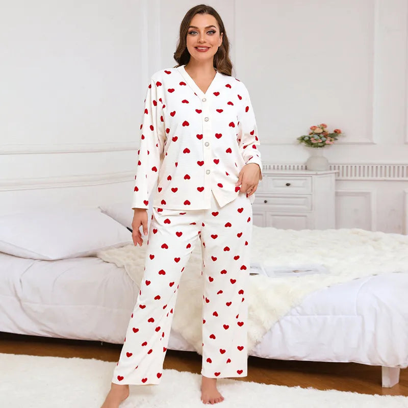 New Arrival 2PCS Sleepwear Woman Pajamas Home Wear Pyjamas Spring Autumn Pajama Sets Home Suit For Women Sleeping Clothes