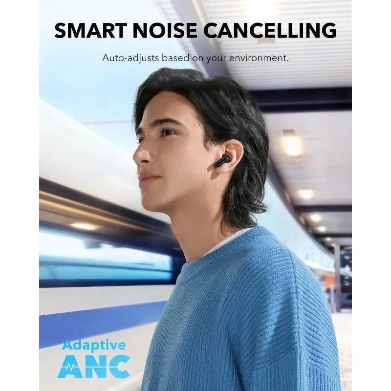 កាសឥតខ្សែ Anker Soundcore Original P40i សាកថ្មឥតខ្សែ IPX5 ប៊្លូធូស 5.3 មុខងារកាត់បន្ថយសំឡេងរំខានសកម្ម
