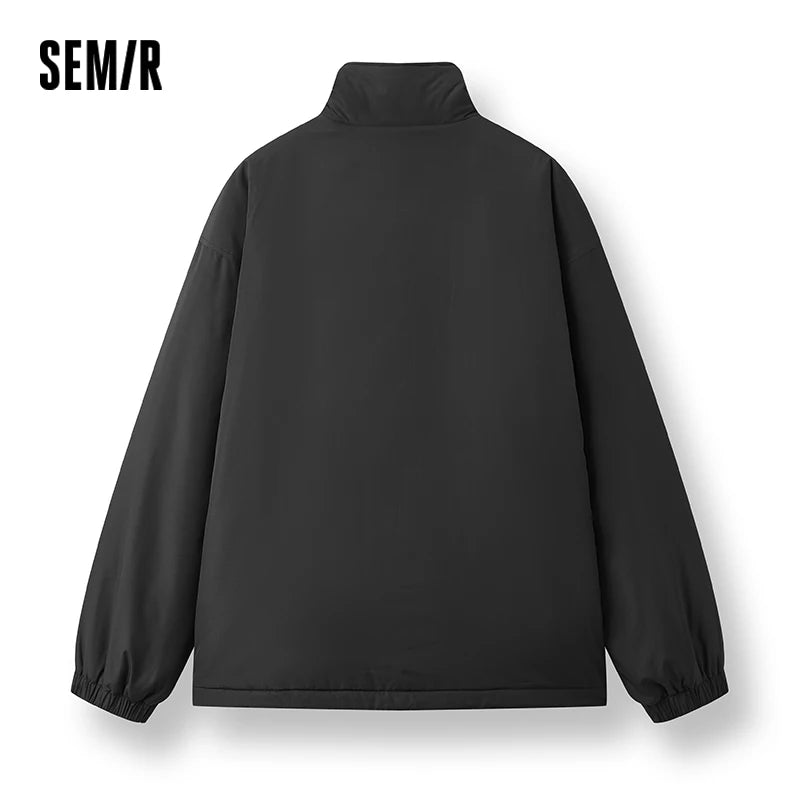 Semir Cotton Coat Men Winter Heat-Generating Tech Three-Resistant Outerwear 2025 New Outdoor Functional Loose Stand Collar