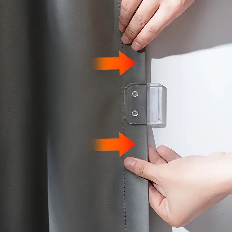 2/4pcs Multi-Purpose Curtain Clip, Transparent Plastic, Very Suitable for Bathrooms and Kitchens. curtain, room accessories