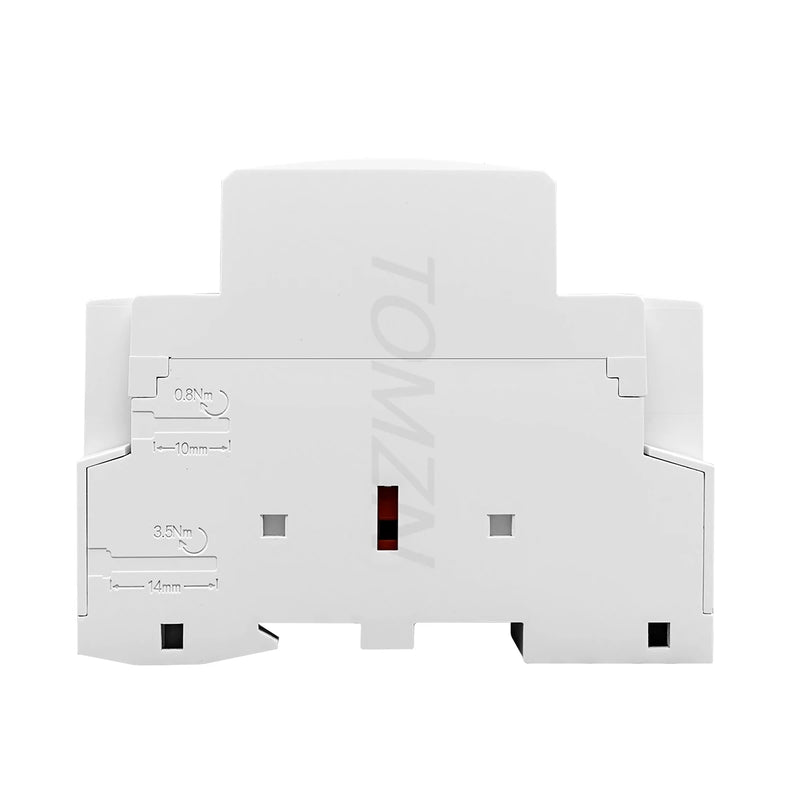 TOMZN 63A Single-Phase Din Rail Contactor – Control: AC/DC 24V/110V/230V, Main: 230V AC, Contacts: 2NO2NC or 1NO1NC
