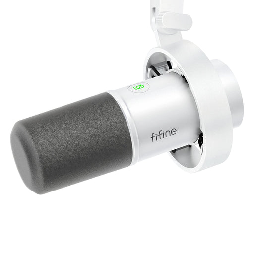 FIFINE Dynamic USB/XLR Microphone with Gain Knob/Touch-mute/Headphone Jack,Recording Mic for PC Sound Card Streaming-K688W White K688W CHINA