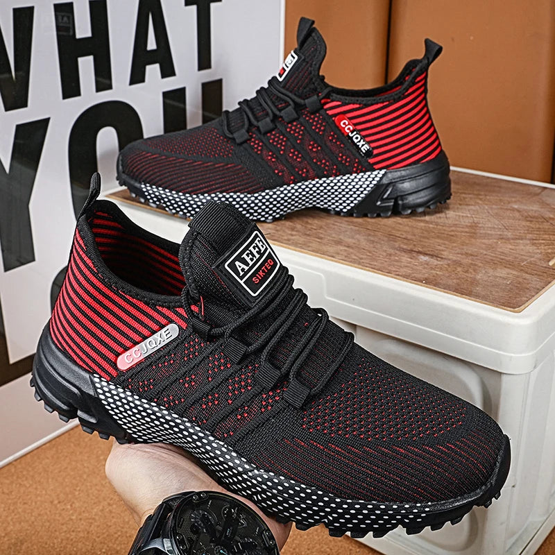 Mens Running Sneakers 2025 New Breathable Mesh Ultra Light Trendy Casual Walking Shoes Outdoor Sports Training Gym Jogging Shoes