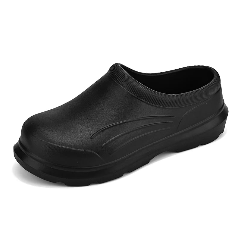 Chef Shoes For Men Non Slip Kitchen Restaurant Working Shoes Oil Proof Waterproof Rubber Sandals Garden Shoes Size 35-46