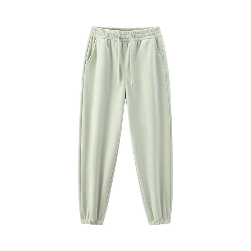 Semir Casual Pants Women Winter Fleece Anti-Static Loose Paneled Cuffed Long Pants 2025 New Sporty Sweatpants Women'S Wear