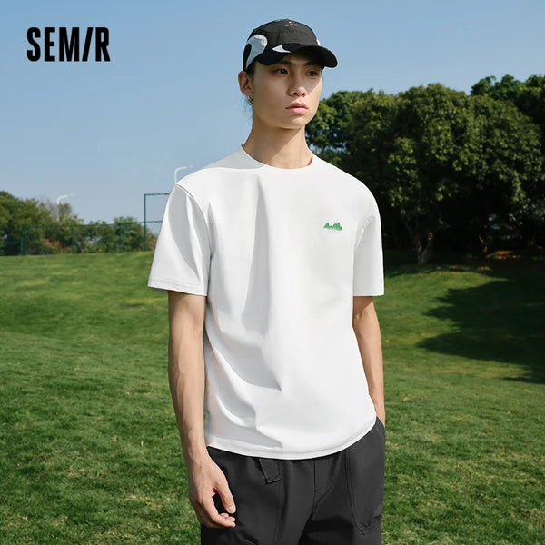អាវយឺតបុរស Semir ឆ្នាំ ២០២៦ ទាន់សម័យ ស្ងួតរហ័ស ការពារកាំរស្មីយូវី ប្រឆាំងបាក់តេរី ប៉ាក់ រចនាប័ទ្មគូស្នេហ៍ បោះពុម្ព