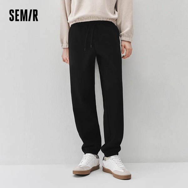 ខោបុរស Semir ធម្មតា មានស្រទាប់ក្រណាត់រោមចៀម រាងរលុង ជើងស្ដើង រចនាប័ទ្មសម្រាប់ធ្វើដំណើរ អាចពាក់បានច្រើនយ៉ាង រដូវរងាថ្មី ឆ្នាំ២០២៦ សម្រាប់ពាក់ប្រចាំថ្ងៃ