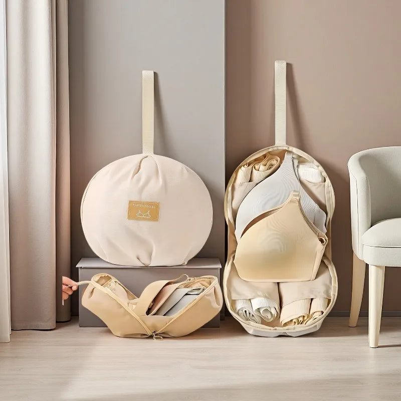 1pc Honey Girl Style Bra Organizer Bag. 3-in-1 Trave,Organizer Suitable for Bra,Lingerie.Compact for,Gym,Daily Use,the Organizer