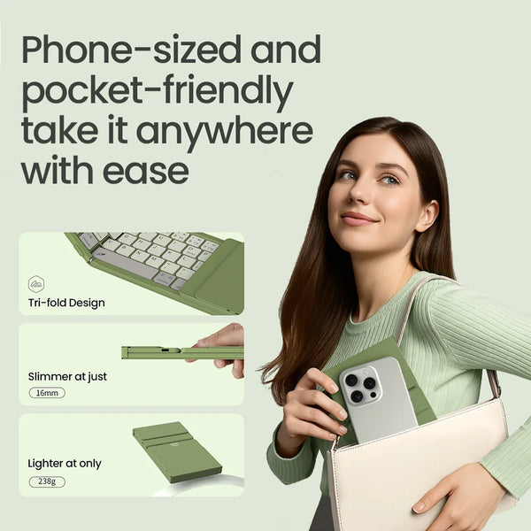 NILLKIN Folding Bluetooth Game Keyboard Wireless iPad Mobile Phone Tablet Universal Notebook Compact Portable Gaming Keyboard