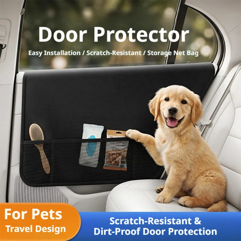 SEAMETAL Anti Scratch Dog Car Door Guard Waterproof Oxford Vehicle Door Protector Cover for Dog Pet Travel Car Accessories