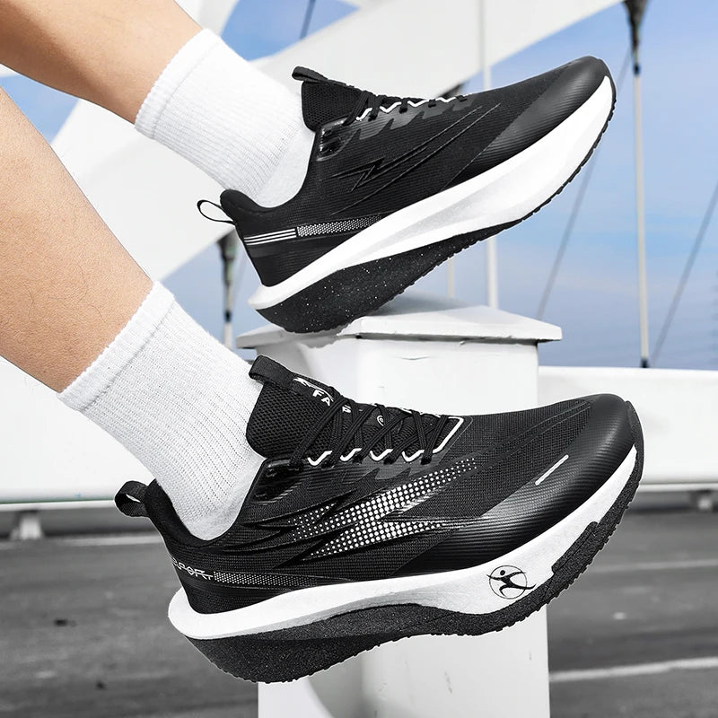Men women running shoes four seasons fashion breathable soft-sole outdoor speed casual sneakers couple light racing sports shoes